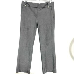 LOFT Marisa Gray Birdseye Weave Trouser Pants Size 6 Work Career Office Slacks